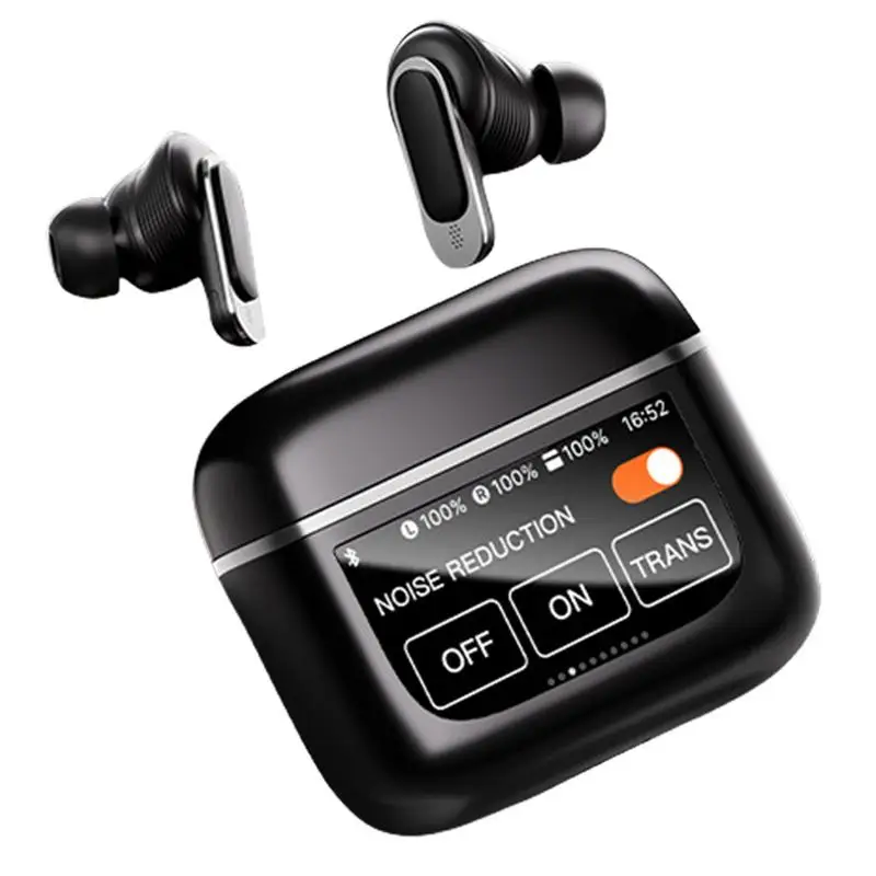 

Intelligent Earphones Wireless Noise Canceling Headphones With Intelligent Case Headphones With LED Lights For Walking Working