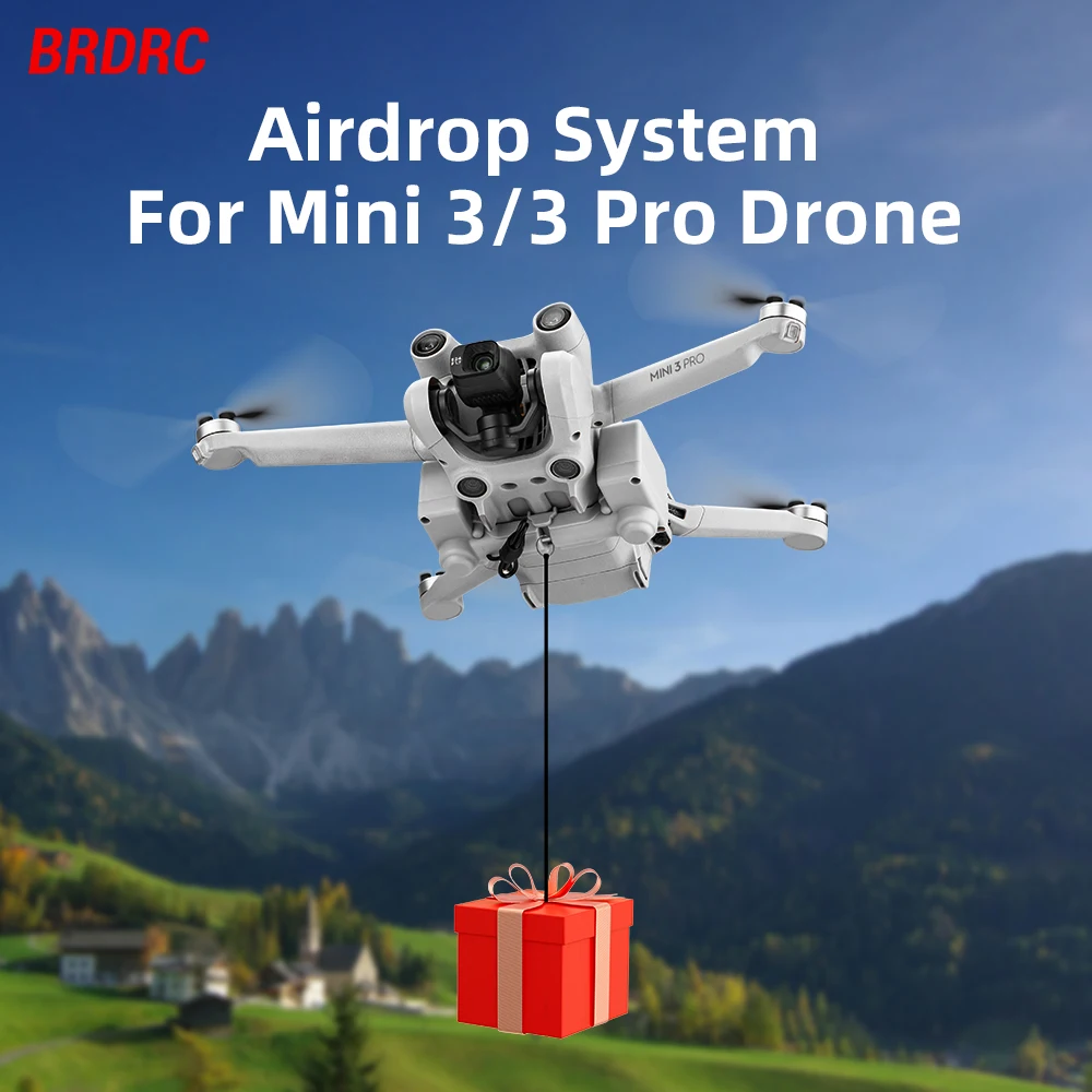 BRDRC Airdrop System Werfer für DJI Mini 3/3 Pro Lieferung Werbung Angeln Köder Werfen Geschenke Drone Werfer Last 100g – Detail 1