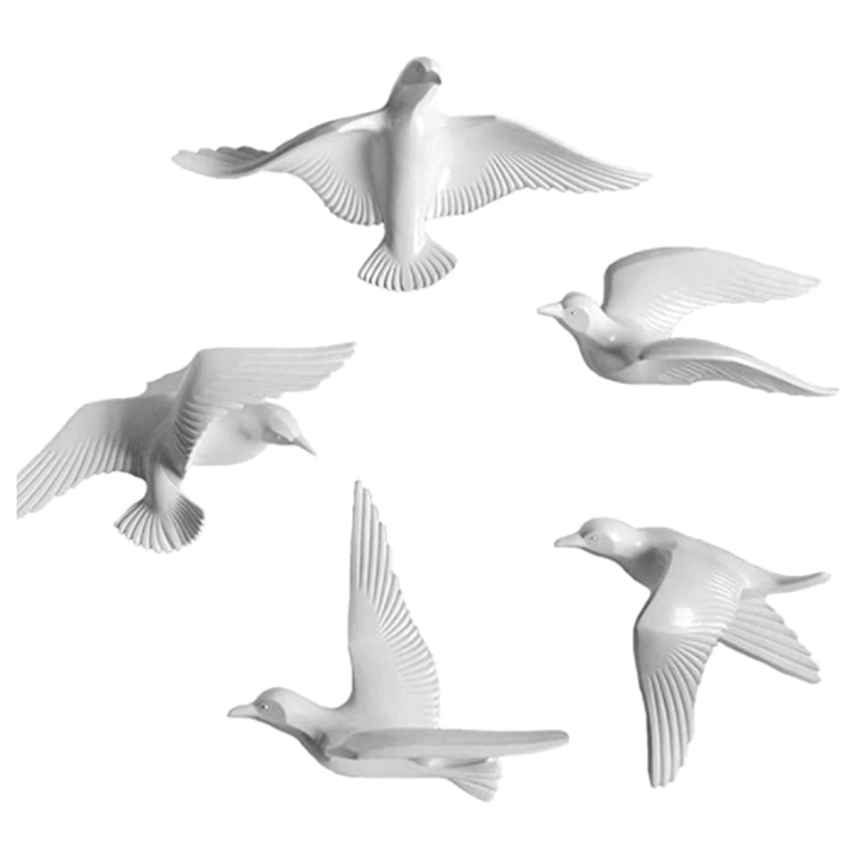 

5 шт., декоративные 3d-наклейки в виде птиц
