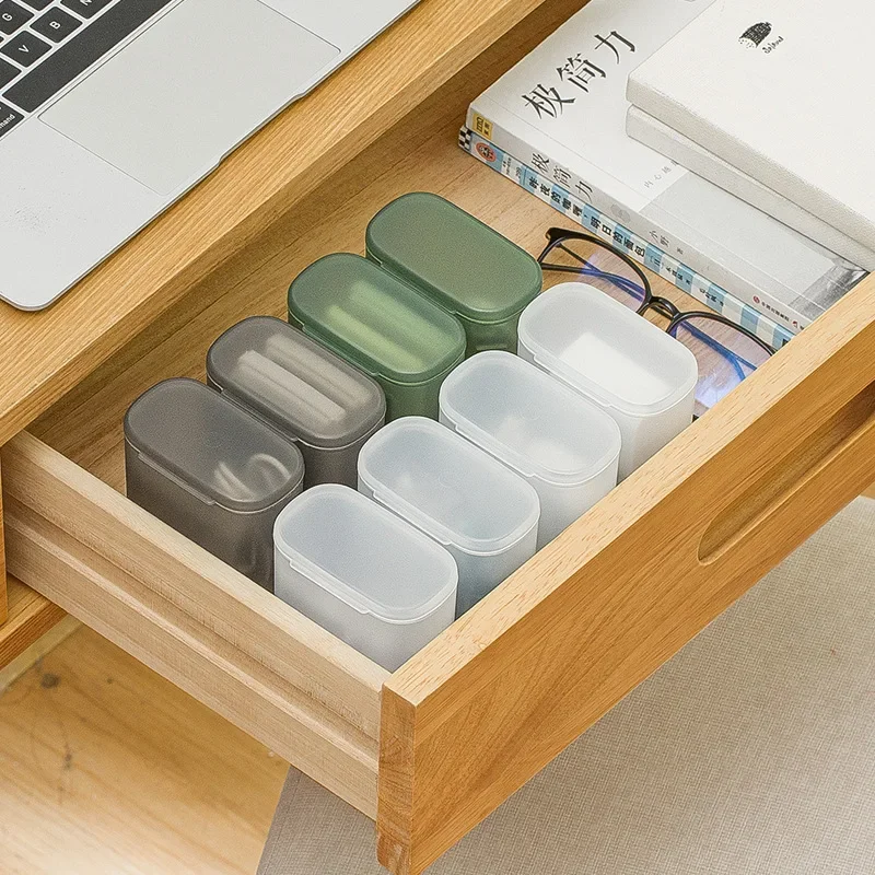 Portable Mobile Phone Data Cable Headphone Charger Storage Box Transparent Belt Cover Jewelry Miscellaneous Storage Organizer storage box self adhesive storage box transparent storage box