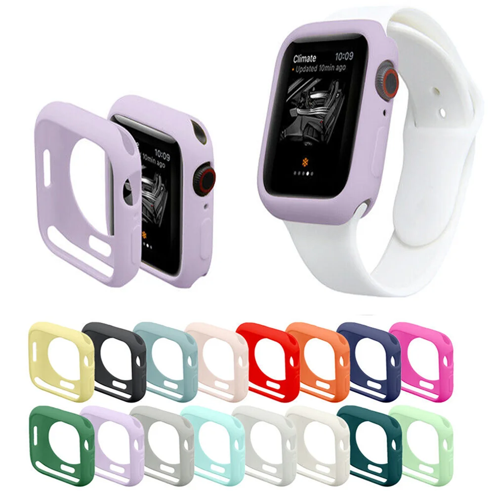 Cover Candy Per Apple Watch Case Series 8 7 6 5 4 3 Se 44Mm 40Mm Muslimah 45Mm Protezione Paraurti Morbida Accessori Per Orologi Apple