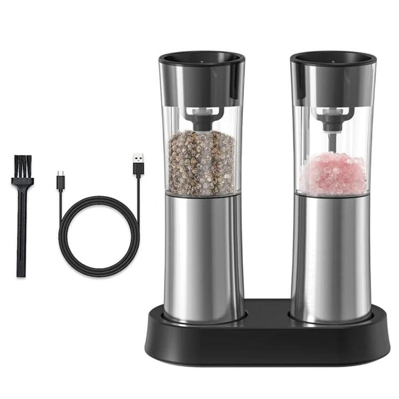 

1Set Electric Salt And Pepper Grinder Set Automatic Induction Grinder +USB Rechargeable