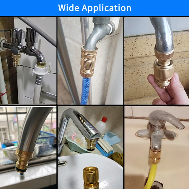 Fiatal Tap Csapja Gyors Csatlakozó Sárgaréz 1/2 "3/4" 1 "Férfi Női Réztömlő Adapter Kertcsövek Javító Öntözési Pisztoly Rendszer - Image 6