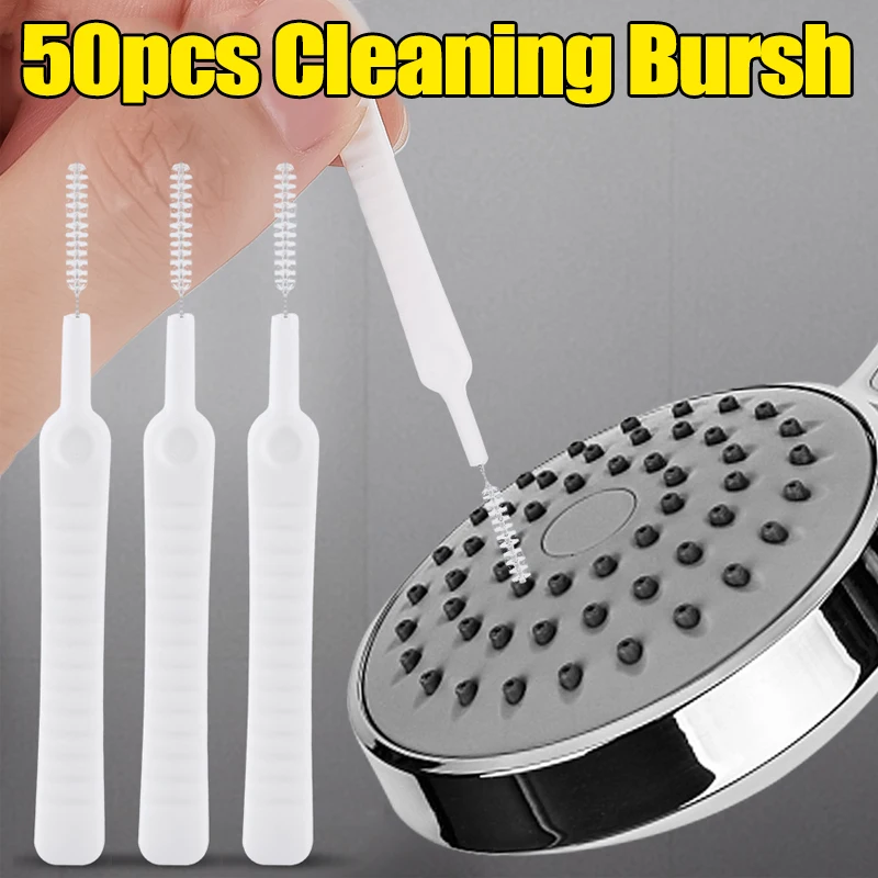 550PcsShowerHeadCleanerBrushBathroomAnticloggingMicroNylonCleaningBrushesPhoneHole