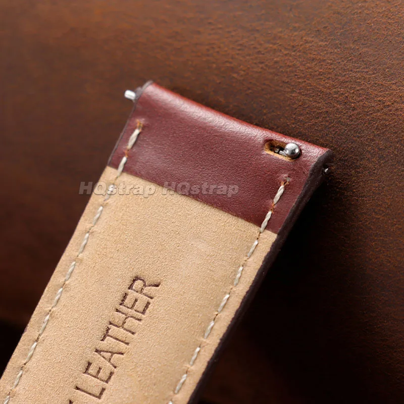Refined Vintage Calfskin Leather Watch Strap – Quick Release, Soft and Stylish Bracelet