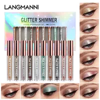 10-Piece Diamond Glitter Liquid Eyeshadow Set, Long-Lasting Shimmer, High-Pigment Sparkling Eye Makeup, Perfect for Glamorous 1