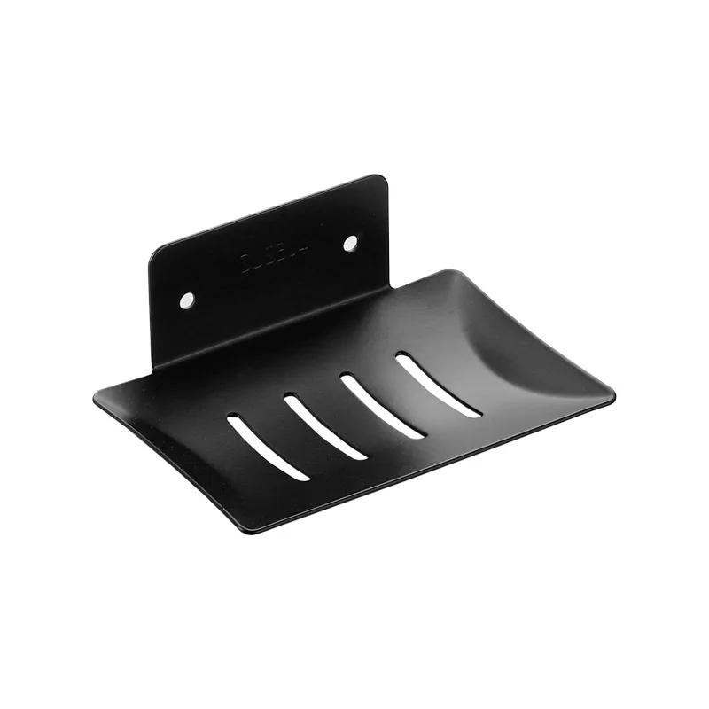 Soap Holder Soap Dish Rack Stainless Steel Perforated Free Soap Rack Wall-mounted Soap Dish Holder Self Adhesive Dishes Bathroom Accessories