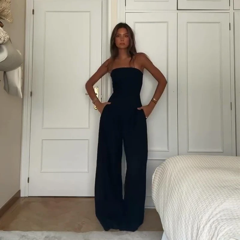 women's backless jumpsuit