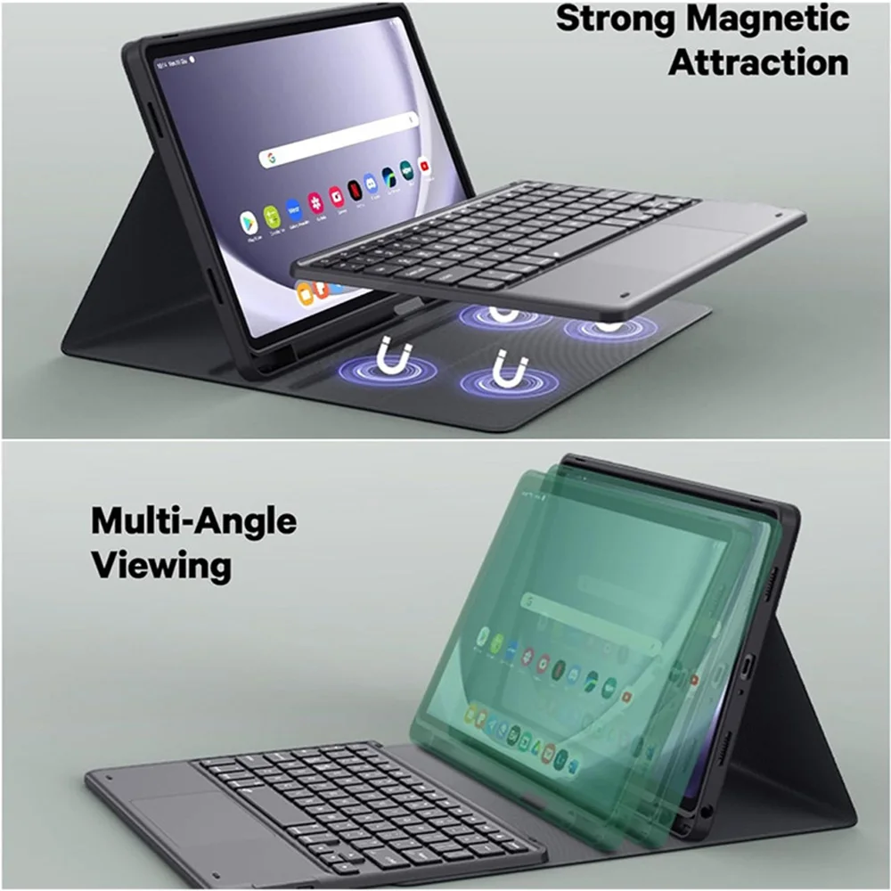 Premium Tablet Case and Keyboard Cover with Pencil Holder, 10.4-Inch