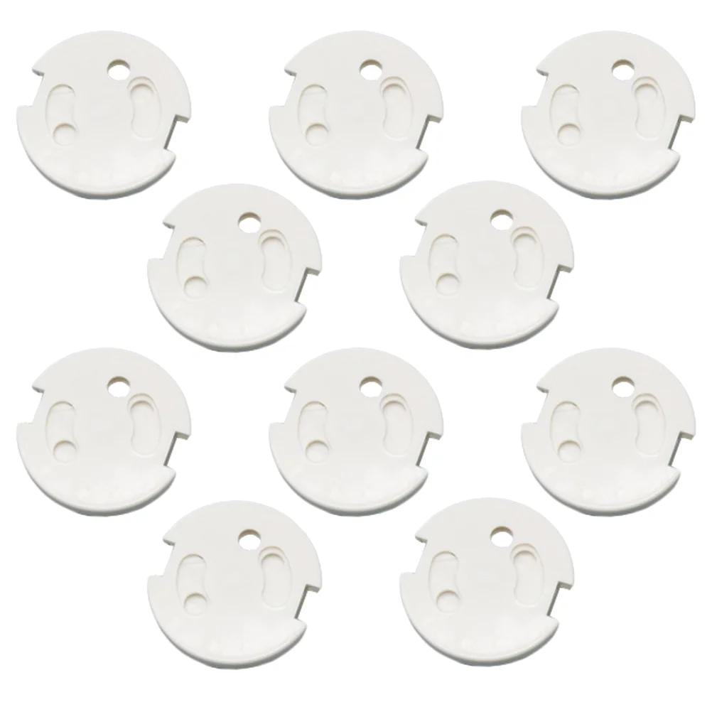 

10 Pcs Protection Cap Socket ABS Cover Outlet Secure Round Safe Protector for Sockets Protectors Covers Electrical Child