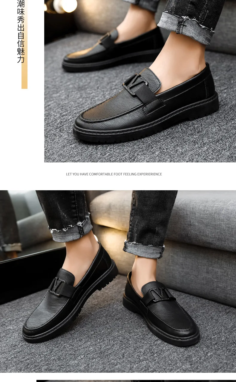 Mens Loafers Shoes Man Men Sneakers Walking Fashion Moccasins Designer Footwear Male Brand Casual Leather Boat Shoes for Men
