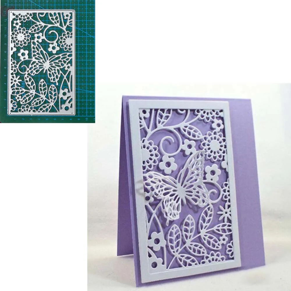 

Rectangular Butterflies Sharp Background Metal Cutting Dies New 2023 for Craft Dies Scrapbooking Blade Punch Stencil Decoration