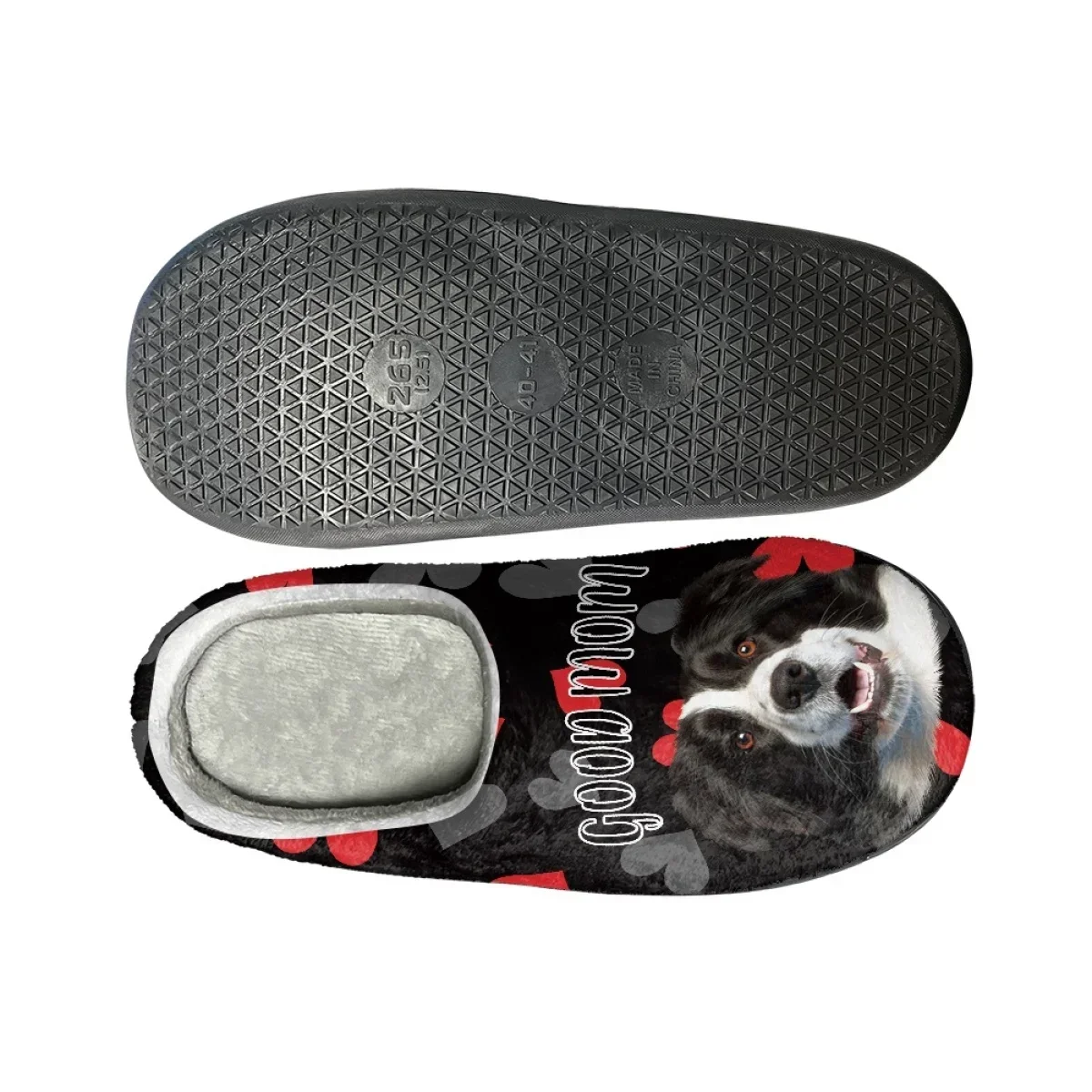 Lovely Dog Printed Women's Cotton Slippers Non-slip Ladies Home Shoes Dropshipping Comfortable Warm Flats Footwear Zapatos Mujer