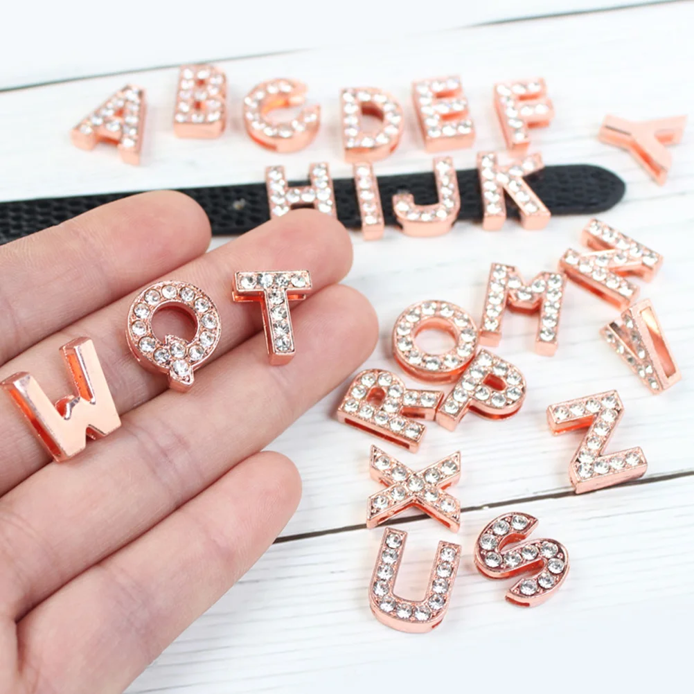 

Alloy Alphabet Beads Square Hole Beaded Bracelet Gold Filled Earrings Pendant Charms