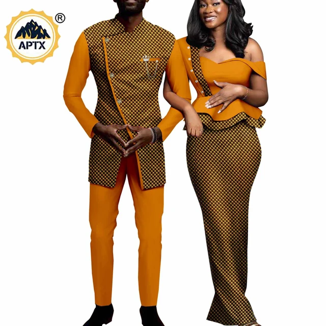 Stylish Matching African Outfits Couples  Matching African Attire Couples  - African - Aliexpress