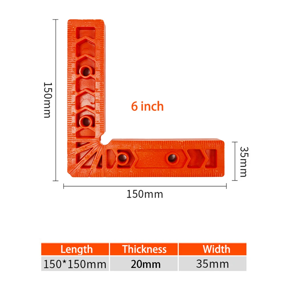 90 Degree L-shaped Right Angle Fixing Clip with scale Auxiliary Fixture Position