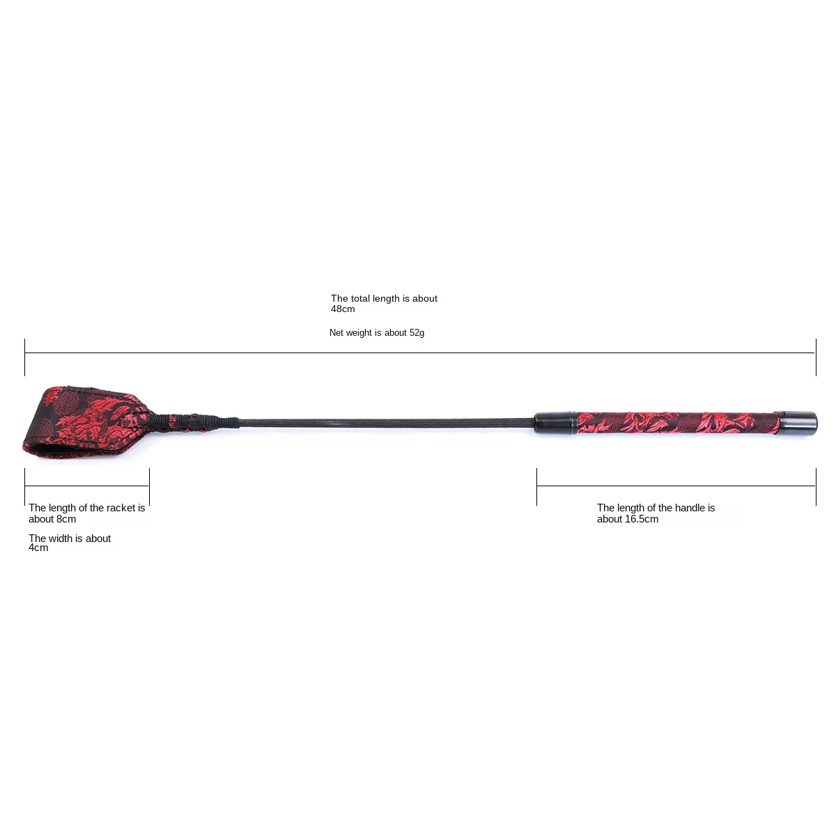 45CM Riding Crop PU Leather Whip with Premium Quality Red Cloth cover Crops Equestrianism HorseWhip
