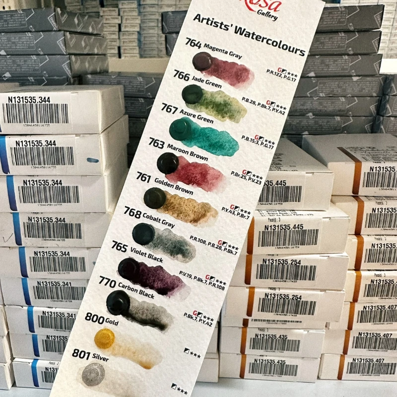 ROSA's New 10-color Precipitation Watercolor 2.5ML/color Solid Master Watercolor Pigment Student Artist Painting Supplies 4