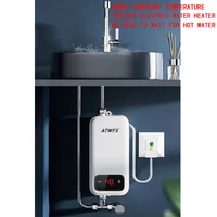 ATWFS 220V chauffe-eau électrique eau chaude pour salle de bain Thermostati sans réservoir instantané maison douche chauffage cuisine 5