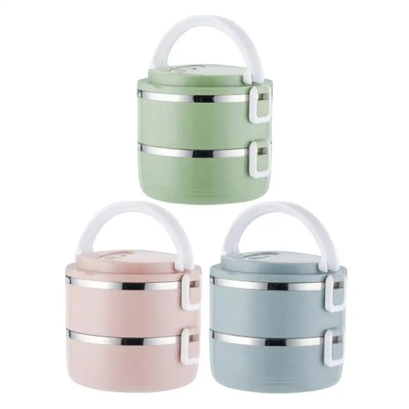 

Stackable Thermal Containers Stainless Steel Leak-Proof Lunch Storage Box Vacuum Insulated Thermos Hot Food Soup Bowl box