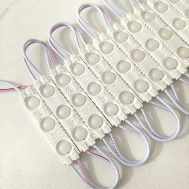 20pcs 2835 SMD 3 LED Module DC12V Injection Waterproof IP67 Decorative 2835 Hard Strip Bar Light Lamp White Red Green Blue