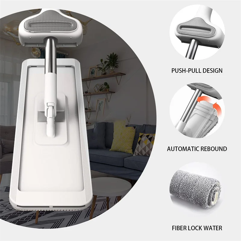 Hands-Free Squeeze Mop with Pads 5