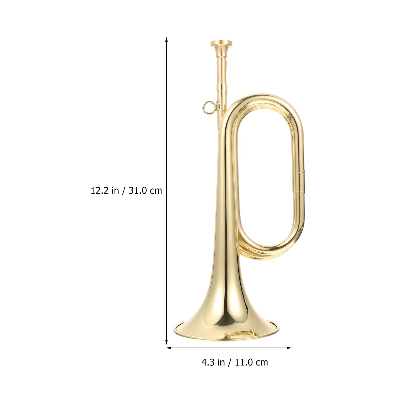 Brass Bugle Call Trumpet with Mouthpiece for School Band Cavalry Orchestra trumpet instrument