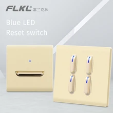 

FLKL Wall Switch With LED Wall Button Light Switch Power Socket 1 2 3 4 Gang 1 2 Way Household Switch EU FR UK Socket