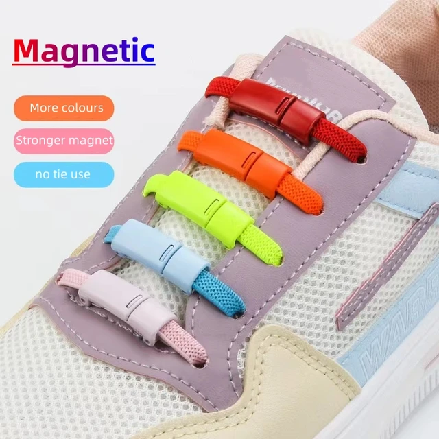 Magnetic Shoelaces Elastic No Tie Shoe Laces Sneakers Laces For Shoes Quick  Rubber Shoe Lace Lock Kids & Adult Flat Shoestringgs - Shoelaces -  AliExpress