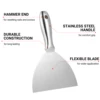 Putty Knife Set 1.5/2/3/4/5/6/8 inch Scraper Spackle Knife Paint Scraper Polished All-Stainless Steel Scraper Tool For Repairing 2
