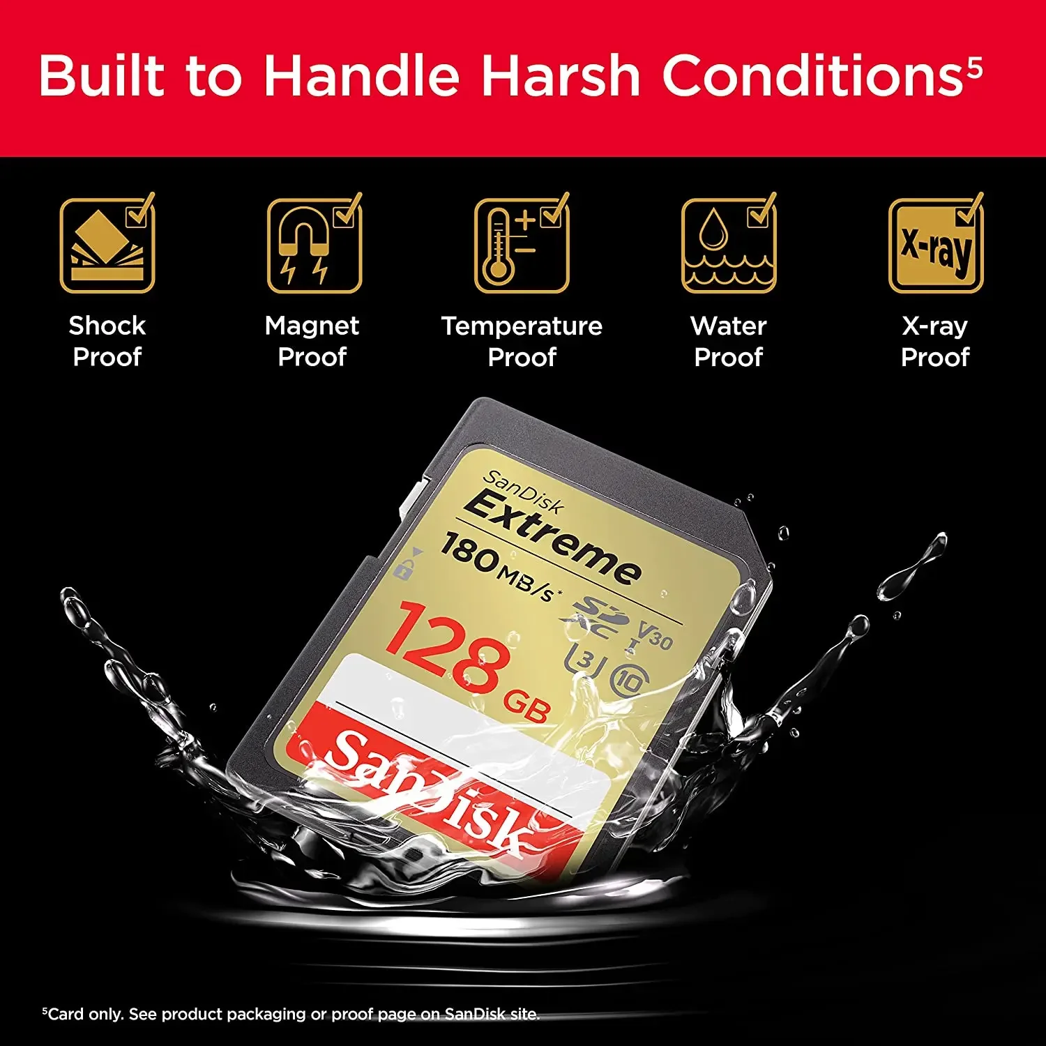 SanDisk 익스트림 SDXC UHS-I 카드, UHS-I 플래시 카드, 카메라 SD용, 32GB, 64GB, 128GB SD 카드, Class10 C10 U3 V30, 150 MB/s