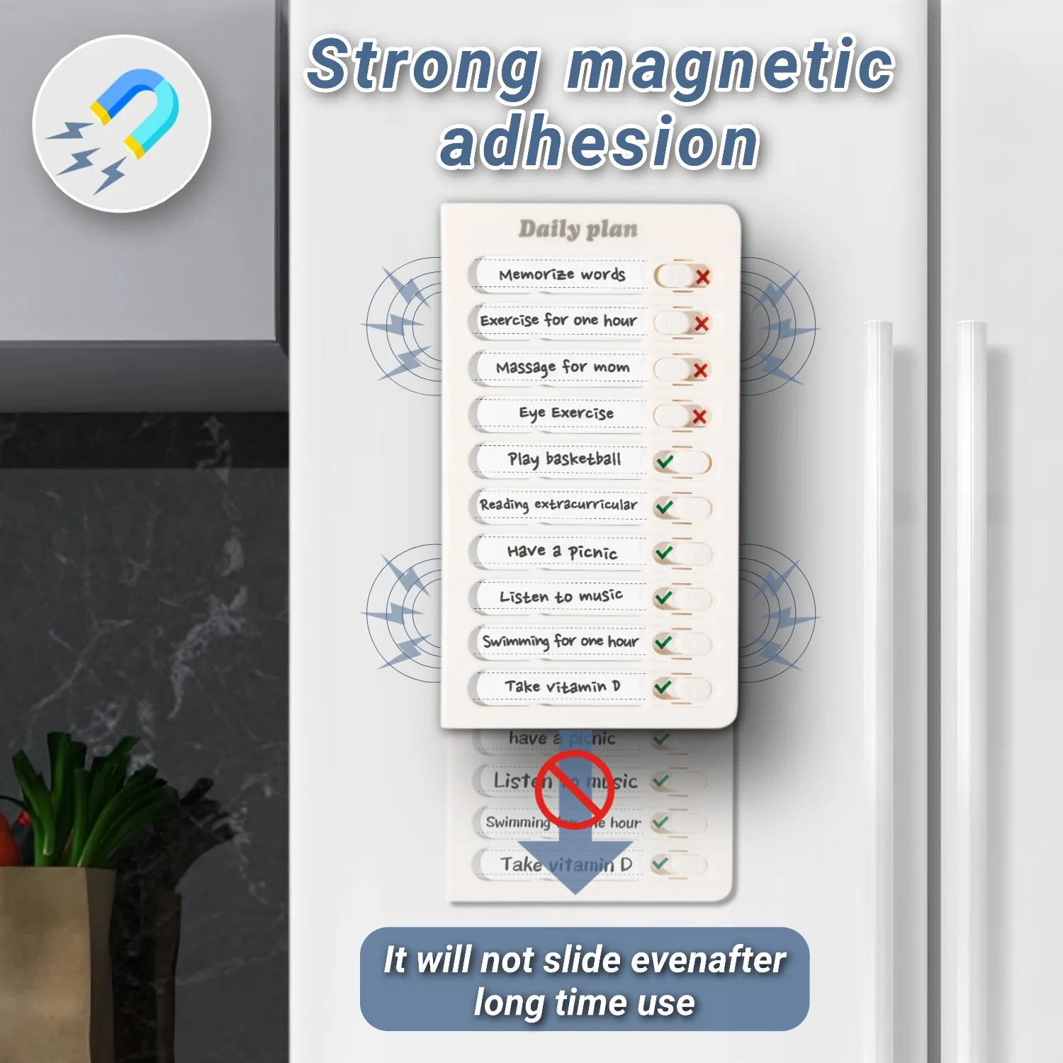 Magnetic Erasable Planner Board with Accessories