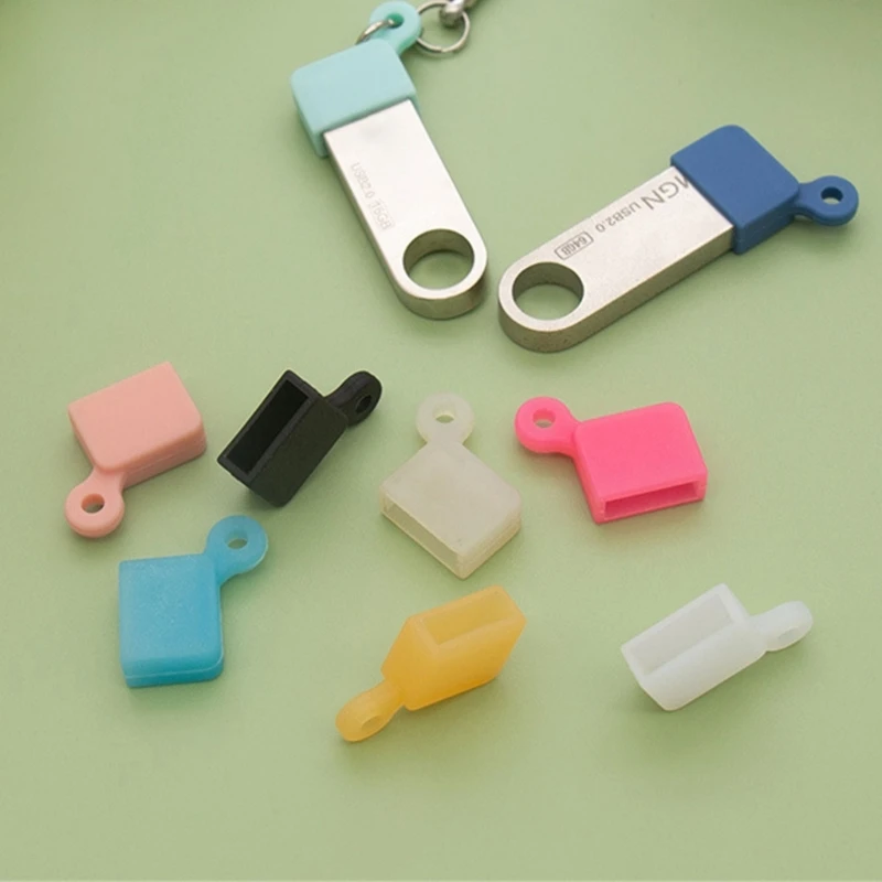끈이 달린 실리콘 USB 메모리 스틱 커버를 쉽게 부착할 수 있습니다. 일상 사용에 적합한 방수 및 먼지 방지 USB 드라이브 홀더