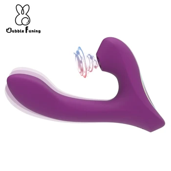 New 2 IN 1 Clit Sucker Vagina Sucking Vibrator 10 Speeds Vibrating Clitoris G Spot Stimulator Erotic Sex Toy for Women Sex Toys 1