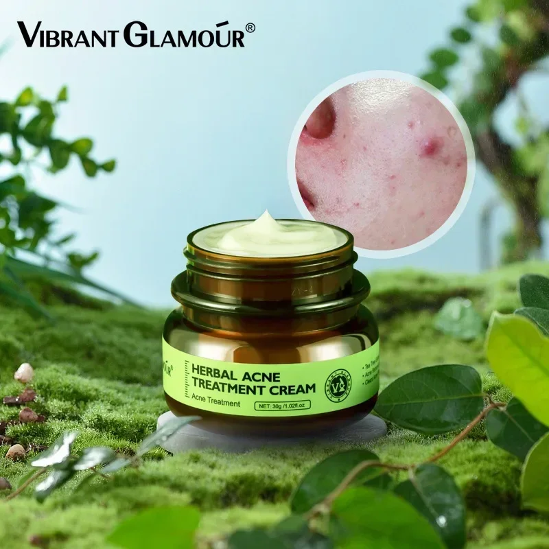 

Herbal Cream Herbal Acne Treatment Cream for Oil Control Fade Acne Marks Repair & Soothing Skin Skin care