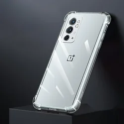 Premium Transparent Silicone Shockproof Phone Case with Airbag Protection - Luxury Soft Back Cover for Oneplus 9R (Clear)
