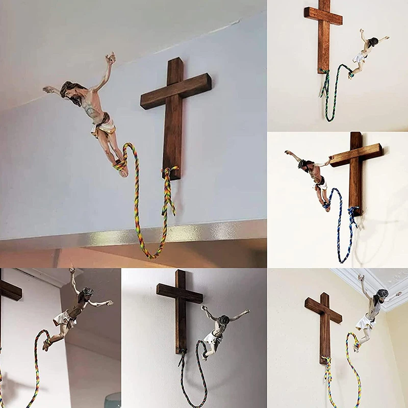 

Bungee Jumping For Jesus Religious Decoration Easter Atmosphere Decorative Ornaments Holiday Gifts Hanging Ornaments Crafts