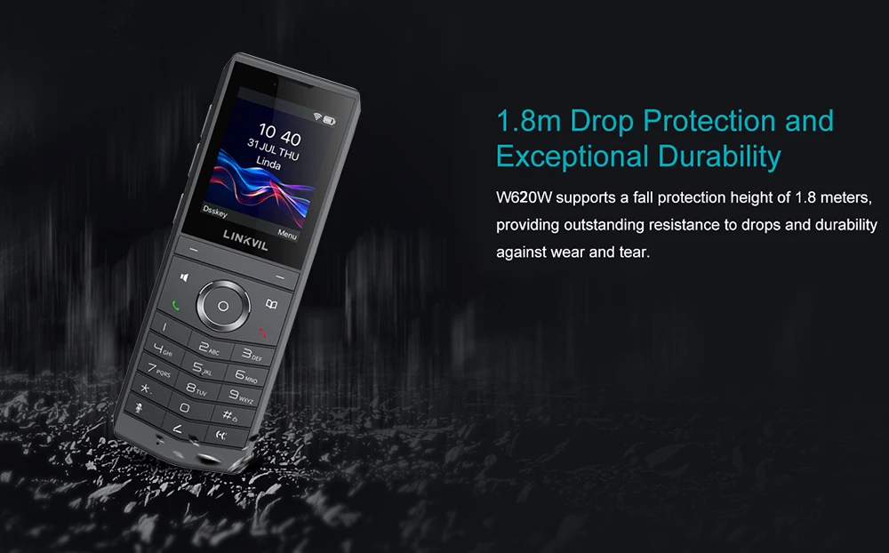 S842704647bd54850a160021056548c2cK LINKVIL Wireless WiFi SIP VoIP Handheld Video Phone Portable US Plug for Office Home Hotels - Audio Fanvil Portable SIP Phone