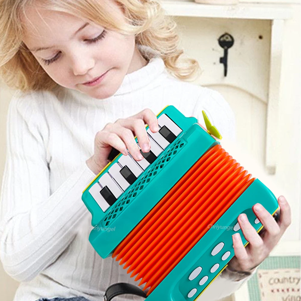 Accordion for Kids Musical Indoor and Outdoor Playing Musical Instrument Educational Toys Gifts for Toddlers Boys Girls 5