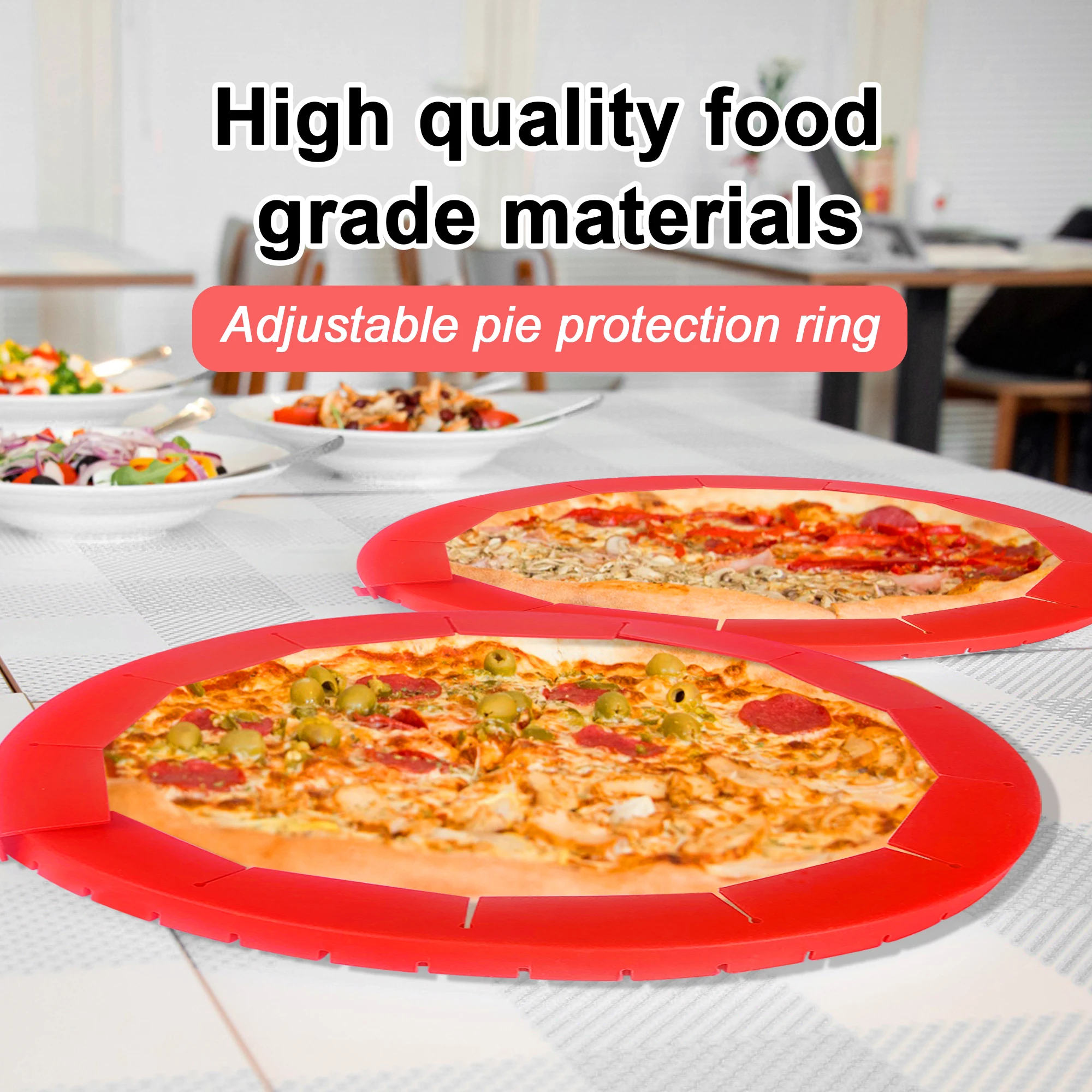 8 11 inch Adjustable Pie Crust Shield Reusable Silicone Pie Protectors Bake Crust Baking Household Kitchen Tools Diameter 29CM