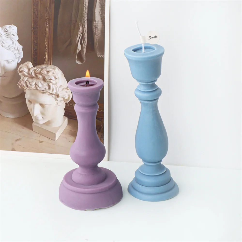 

Силиконовая форма для подсвечника, ароматизированный мыло в виде столба на день рождения, для украшения дома и свадьбы, поделки