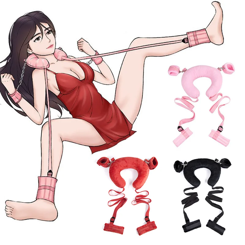 Giocattoli sessuali in cotone Bdsm Bondage Set Manette Sexy Cuscino per gambe Cintura dimagrante Piegamento Orgasmo Giocattolo di coppia y_voghion.com