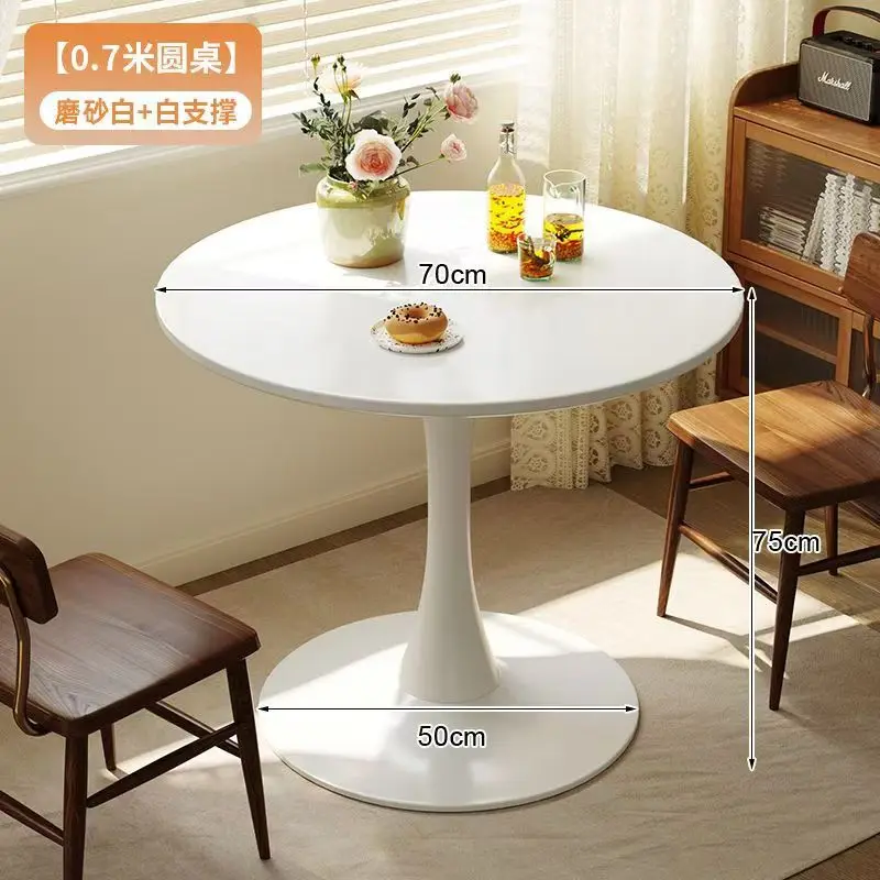 кофейный столик Nordic Coffee Shop Dining Negotiation Hotel White Minil Round Home Apartment Balcony Coffee Table