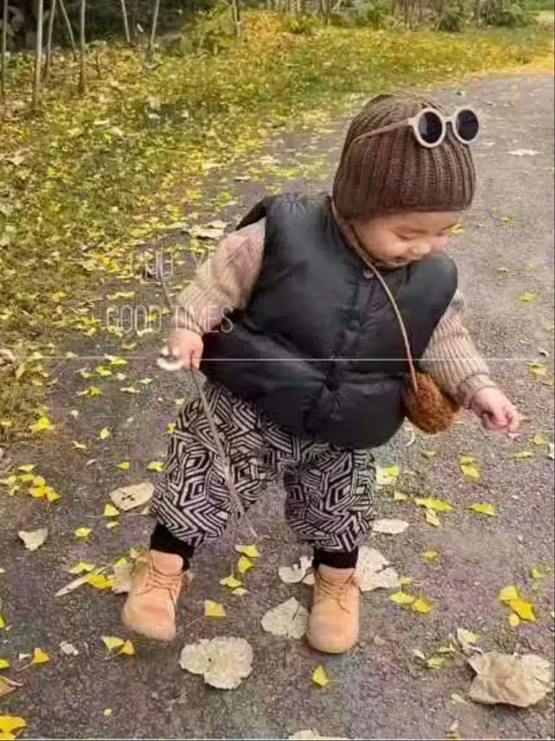 Korean Kids Winter Padded Vest Outerwear Waistcoat Child Coat Boy Loose Outdoor Clothes Baby Vest for Girl In External Clothes children vest