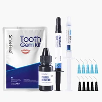 Kit de pierres précieuses dentaires, ensemble de colle diamant, bijoux, décorations de dents en cristal, Agent de liaison, Gel de gravure, adhésif orthodontique pour traitement léger, bricolage 6