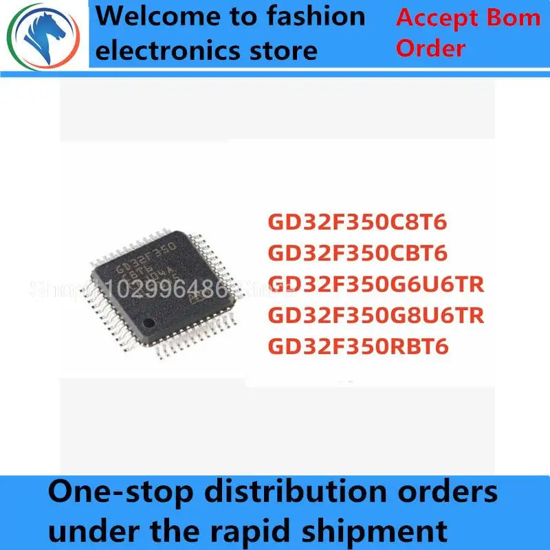 

100% New GD32F350C8T6 GD32F350CBT6 LQFP-48 GD32F350G6U6TR F350G6 GD32F350G8U6TR F350G8 QFN-28 GD32F350RBT6 LQFP-64 chips ic