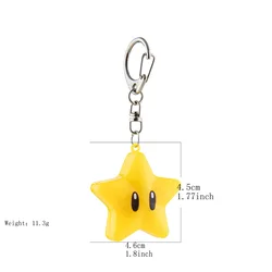 Radiant Star LED Pendant Necklace - Light - Up Fashion Jewelry (Star - key rings)