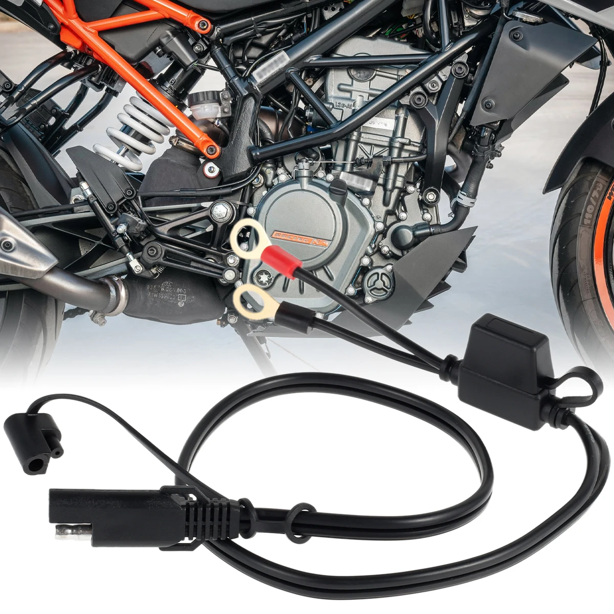 SAE to Ring Terminal Harness Cable for Motorcycle Battery Charger