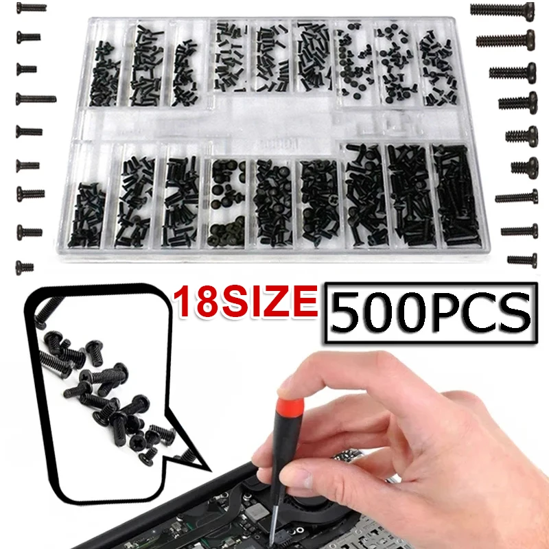 Kit Viti Per Computer E Laptop - 500 Pezzi Con 10 Dimensioni, Per Riparazioni Schede Madre E Dispositivi Elettronici - Foto 12
