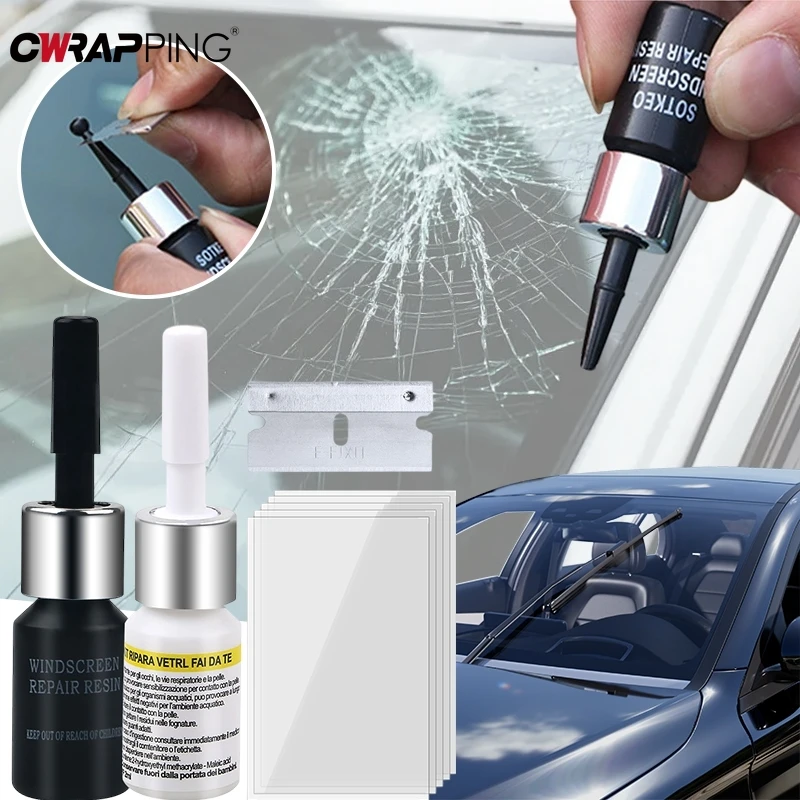 Car Windshield Cracked Repair Tool Upgrade Auto Glass Repair Fluid Auto Window Scratch Crack Restore Universal Car Accessories car glass repair